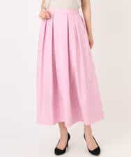 FKHGD27160 MK MICHEL KLEIN(MK ミッシェルクラン) タックフレアスカート（無地）/洗える ピンク