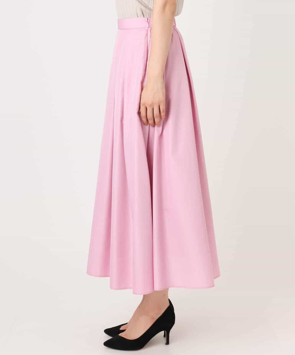 FKHGD27160 MK MICHEL KLEIN(MK ミッシェルクラン) タックフレアスカート（無地）/洗える ピンク
