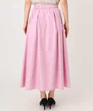 FKHGD27160 MK MICHEL KLEIN(MK ミッシェルクラン) タックフレアスカート（無地）/洗える ピンク