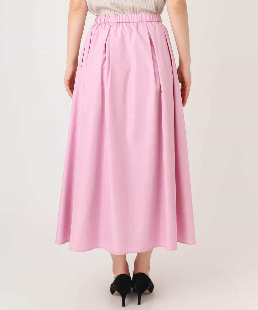 FKHGD27160 MK MICHEL KLEIN(MK ミッシェルクラン) タックフレアスカート（無地）/洗える ピンク
