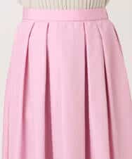 FKHGD27160 MK MICHEL KLEIN(MK ミッシェルクラン) タックフレアスカート（無地）/洗える ピンク