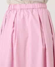 FKHGD27160 MK MICHEL KLEIN(MK ミッシェルクラン) タックフレアスカート（無地）/洗える ピンク