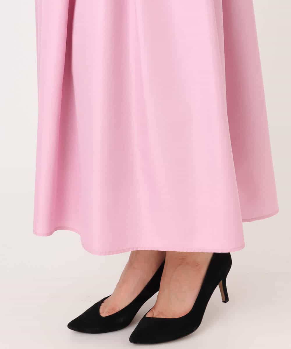 FKHGD27160 MK MICHEL KLEIN(MK ミッシェルクラン) タックフレアスカート（無地）/洗える ピンク