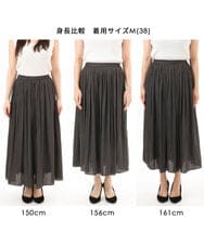 FKHGD35150 MK MICHEL KLEIN(MK ミッシェルクラン) サテンプリーツスカート/UVカット/洗える ダークグレー