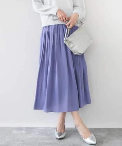 FKHGD35150 MK MICHEL KLEIN サテンプリーツスカート/UVカット/洗える