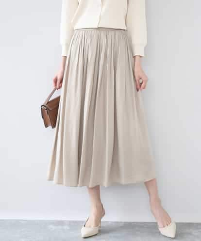 FKHGD35150 MK MICHEL KLEIN サテンプリーツスカート/UVカット/洗える