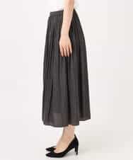 FKHGD35150 MK MICHEL KLEIN(MK ミッシェルクラン) サテンプリーツスカート/UVカット/洗える ダークグレー