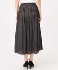 FKHGD35150 MK MICHEL KLEIN(MK ミッシェルクラン) サテンプリーツスカート/UVカット/洗える ダークグレー