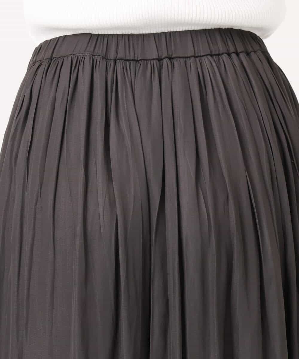 FKHGD35150 MK MICHEL KLEIN(MK ミッシェルクラン) サテンプリーツスカート/UVカット/洗える ダークグレー