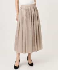 FKHGD35150 MK MICHEL KLEIN(MK ミッシェルクラン) サテンプリーツスカート/UVカット/洗える ダークグレー