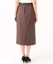 FKHGD40150 MK MICHEL KLEIN(MK ミッシェルクラン) ポケットデザインストレッチタイトスカート/洗える ブラウン