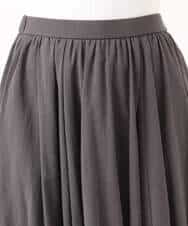 FKHGD47170 MK MICHEL KLEIN(MK ミッシェルクラン) コットンシフォンギャザースカート/洗える ダークグレー