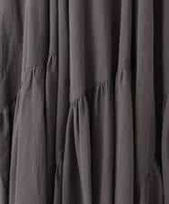 FKHGD47170 MK MICHEL KLEIN(MK ミッシェルクラン) コットンシフォンギャザースカート/洗える ダークグレー