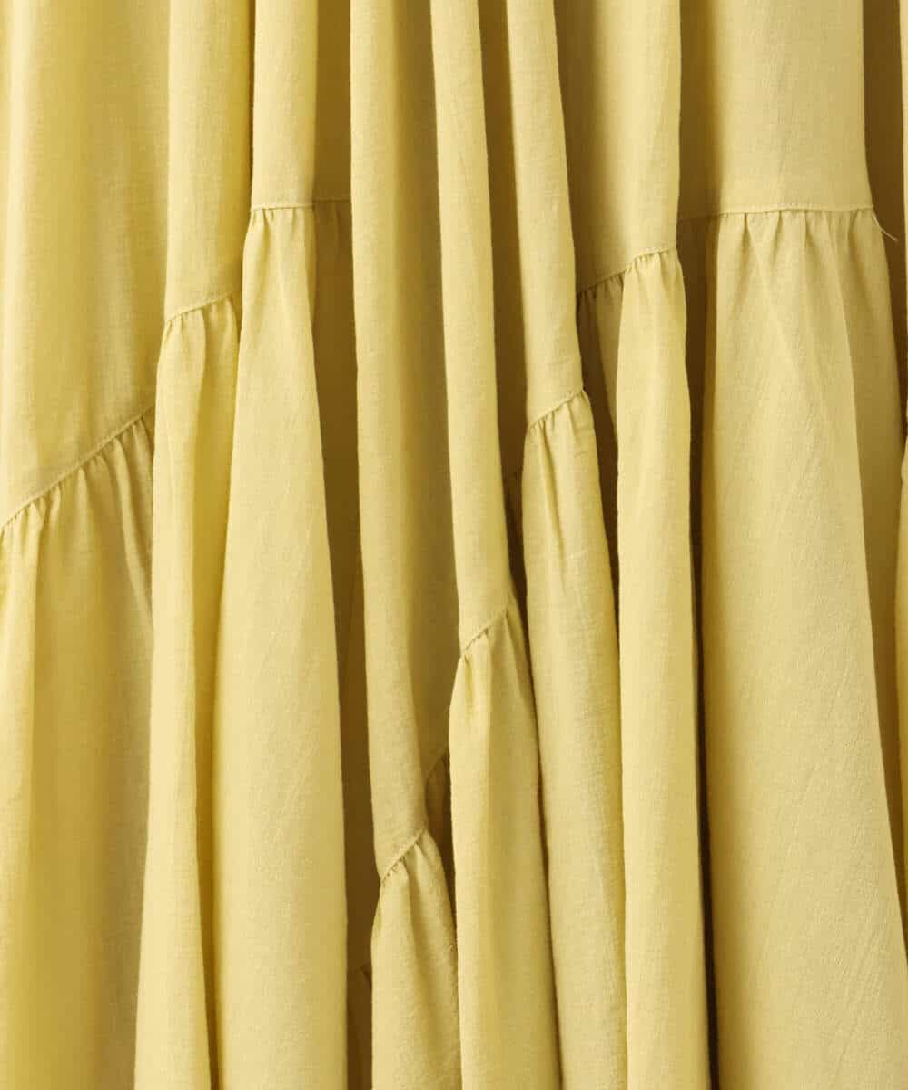 FKHGD47170 MK MICHEL KLEIN(MK ミッシェルクラン) コットンシフォンギャザースカート/洗える ダークグレー