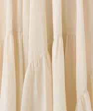 FKHGD47170 MK MICHEL KLEIN(MK ミッシェルクラン) コットンシフォンギャザースカート/洗える ダークグレー