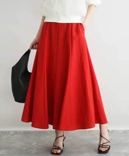 FKHGD55170 MK MICHEL KLEIN [UVカット/洗える]リネン混フレアースカート