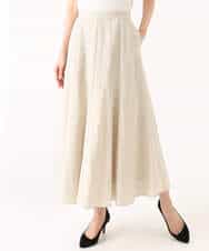 FKHGD55170 MK MICHEL KLEIN(MK ミッシェルクラン) [UVカット/洗える]リネン混フレアースカート ベージュ