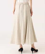 FKHGD55170 MK MICHEL KLEIN(MK ミッシェルクラン) [UVカット/洗える]リネン混フレアースカート ベージュ