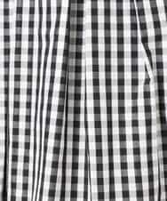 FKHGE27160 MK MICHEL KLEIN(MK ミッシェルクラン) タックフレアスカート（ギンガムチェック）/洗える ブラック