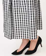 FKHGE27160 MK MICHEL KLEIN(MK ミッシェルクラン) タックフレアスカート（ギンガムチェック）/洗える ブラック