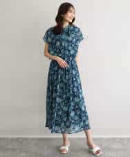 FKHGF05140 MK MICHEL KLEIN(MK ミッシェルクラン) [洗える]更紗プリント花柄シフォンスカート ベージュ