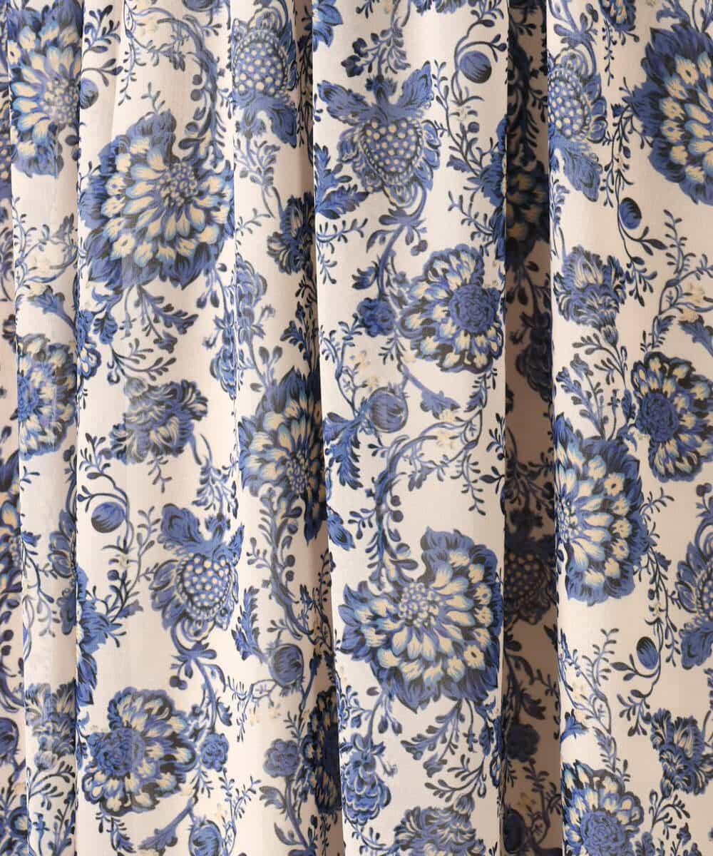 FKHGF05140 MK MICHEL KLEIN(MK ミッシェルクラン) [洗える]更紗プリント花柄シフォンスカート ベージュ