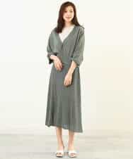 FKHGP05130 MK MICHEL KLEIN(MK ミッシェルクラン) レース柄ニットフレアスカート/洗える ベージュ