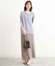FKHGP05130 MK MICHEL KLEIN(MK ミッシェルクラン) レース柄ニットフレアスカート/洗える ベージュ