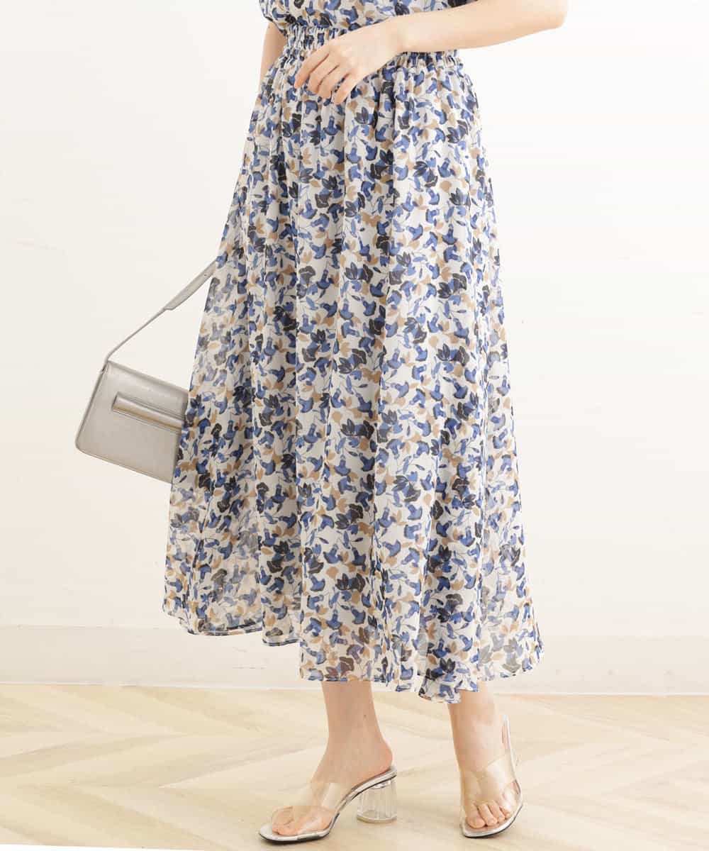 洗える 楊柳シフォンロングスカート ロング マキシスカート Mk Michel Klein Mk ミッシェルクラン イトキンオンラインストア