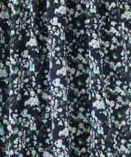 FKHGS08140 MK MICHEL KLEIN(MK ミッシェルクラン) 花柄シフォンスカート/洗える ネイビー