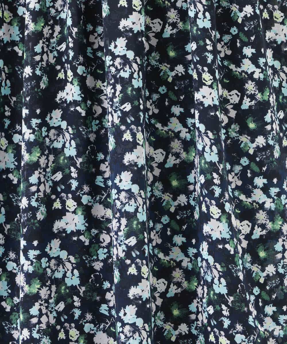 FKHGS08140 MK MICHEL KLEIN(MK ミッシェルクラン) 花柄シフォンスカート/洗える ネイビー