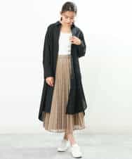 FKHGS38170 MK MICHEL KLEIN(MK ミッシェルクラン) レースプリーツスカート/洗える ベージュ