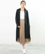 FKHGS38170 MK MICHEL KLEIN(MK ミッシェルクラン) レースプリーツスカート/洗える ベージュ