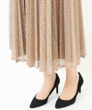 FKHGS38170 MK MICHEL KLEIN(MK ミッシェルクラン) レースプリーツスカート/洗える ベージュ