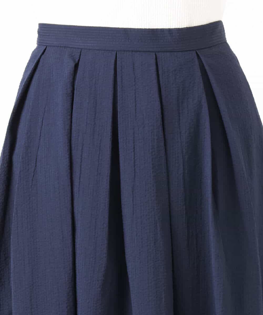 FKHHA60150 MK MICHEL KLEIN(MK ミッシェルクラン) タックフレアースカート/撥水/UVカット/洗える ネイビー