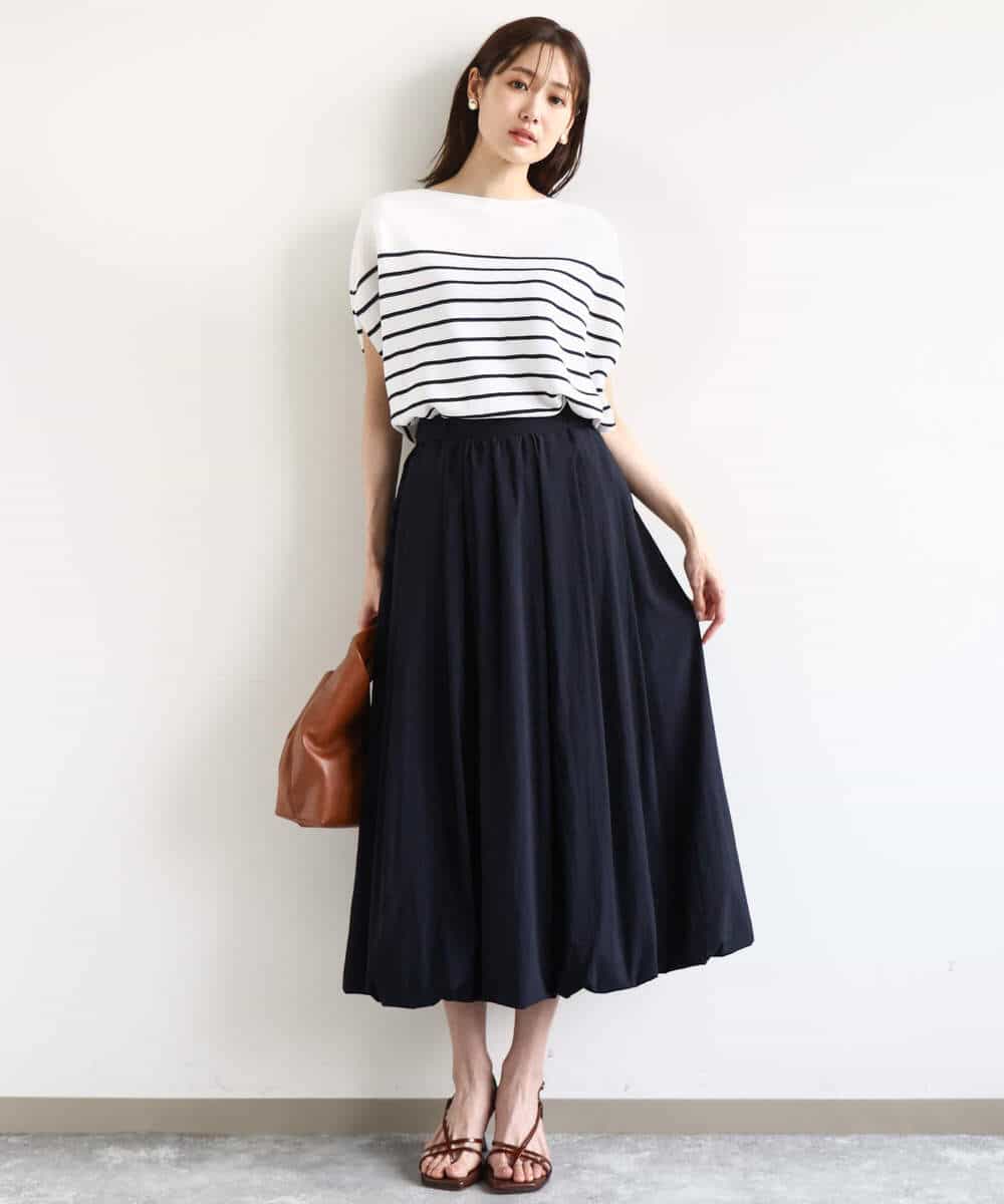 FKHHA62160 MK MICHEL KLEIN(MK ミッシェルクラン) バルーンシルエットスカート/UVカット/接触冷感/洗える ベージュ