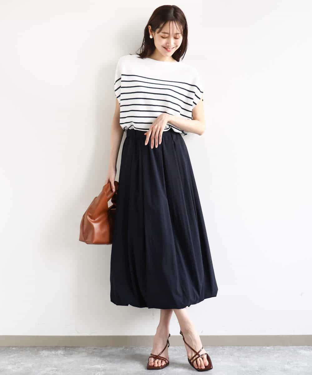 FKHHA62160 MK MICHEL KLEIN(MK ミッシェルクラン) バルーンシルエットスカート/UVカット/接触冷感/洗える ベージュ