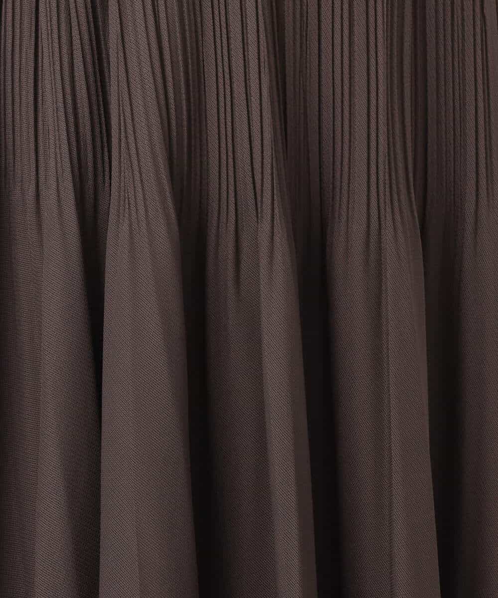 FKHHD63180 MK MICHEL KLEIN(MK ミッシェルクラン) [洗える]カラミ織シアープリーツスカート ブラウン
