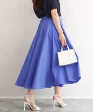 FKHHD64180 MK MICHEL KLEIN(MK ミッシェルクラン) [撥水/UVカット/洗える]ボリュームフレアスカート ブルー
