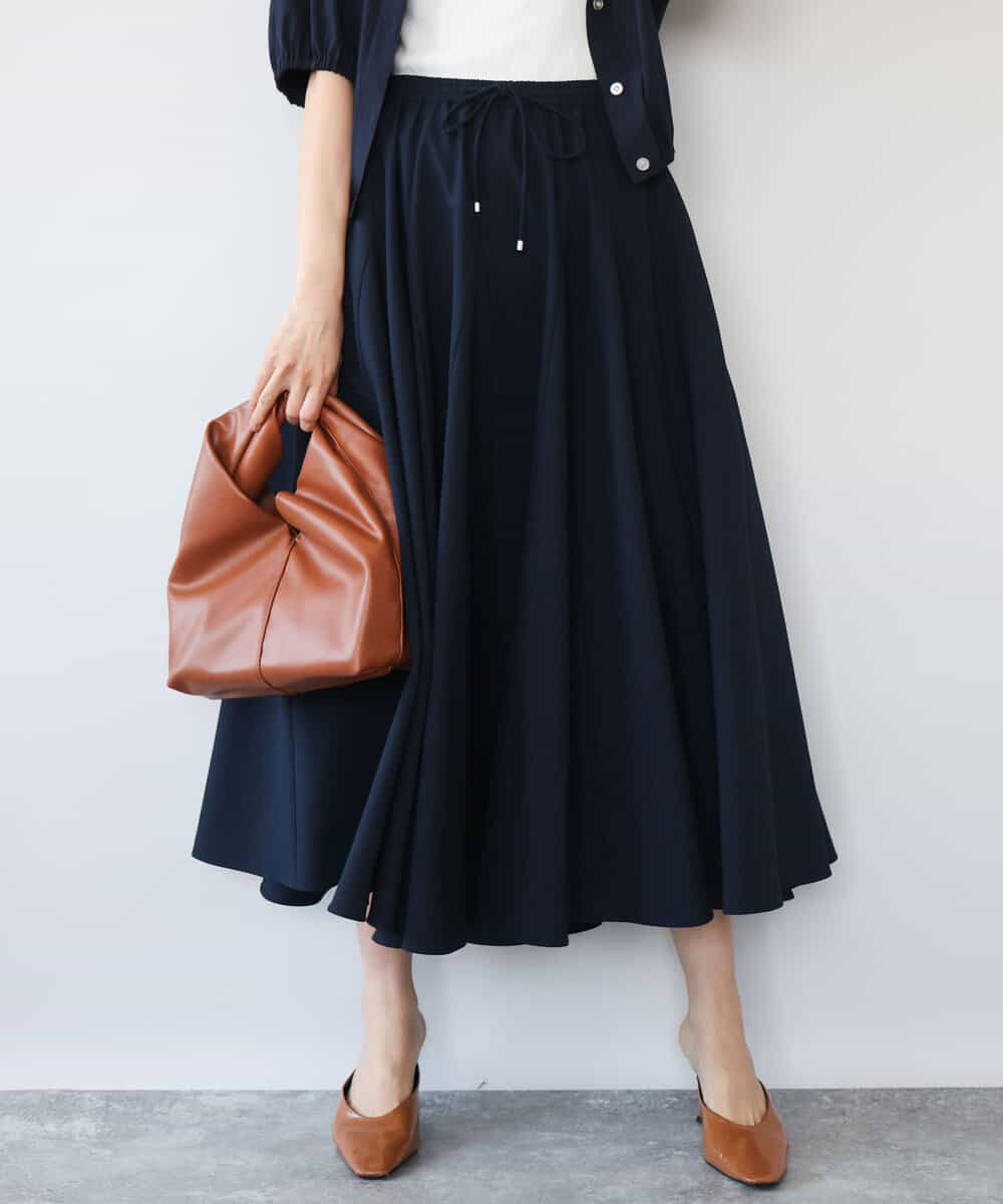 FKHHD64180 MK MICHEL KLEIN(MK ミッシェルクラン) [撥水/UVカット/洗える]ボリュームフレアスカート ネイビー