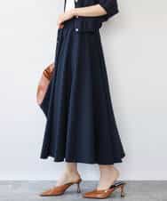 FKHHD64180 MK MICHEL KLEIN(MK ミッシェルクラン) [撥水/UVカット/洗える]ボリュームフレアスカート ネイビー