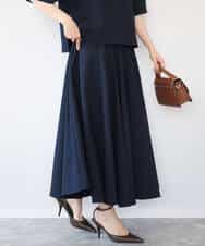 FKHHD64180 MK MICHEL KLEIN(MK ミッシェルクラン) [撥水/UVカット/洗える]ボリュームフレアスカート ネイビー