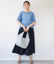 FKHHD64180 MK MICHEL KLEIN(MK ミッシェルクラン) [撥水/UVカット/洗える]ボリュームフレアスカート ネイビー