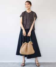 FKHHD64180 MK MICHEL KLEIN(MK ミッシェルクラン) [撥水/UVカット/洗える]ボリュームフレアスカート ネイビー