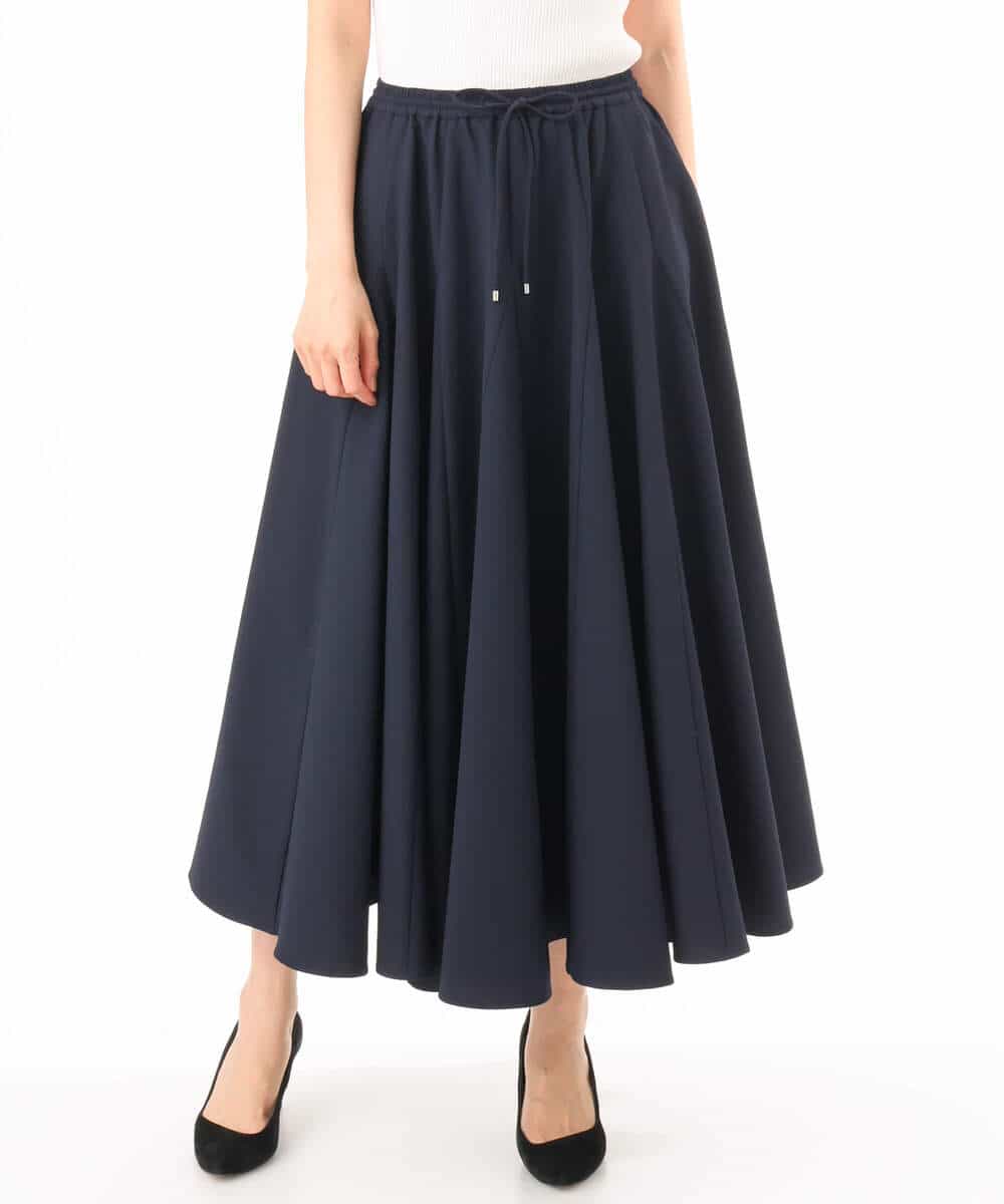 FKHHD64180 MK MICHEL KLEIN(MK ミッシェルクラン) [撥水/UVカット/洗える]ボリュームフレアスカート ネイビー