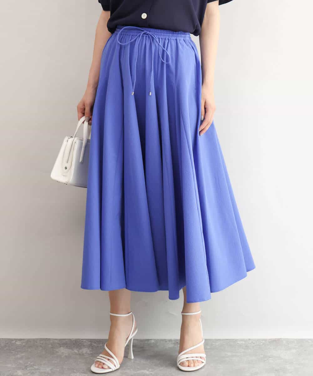 FKHHD64180 MK MICHEL KLEIN(MK ミッシェルクラン) [撥水/UVカット/洗える]ボリュームフレアスカート ネイビー