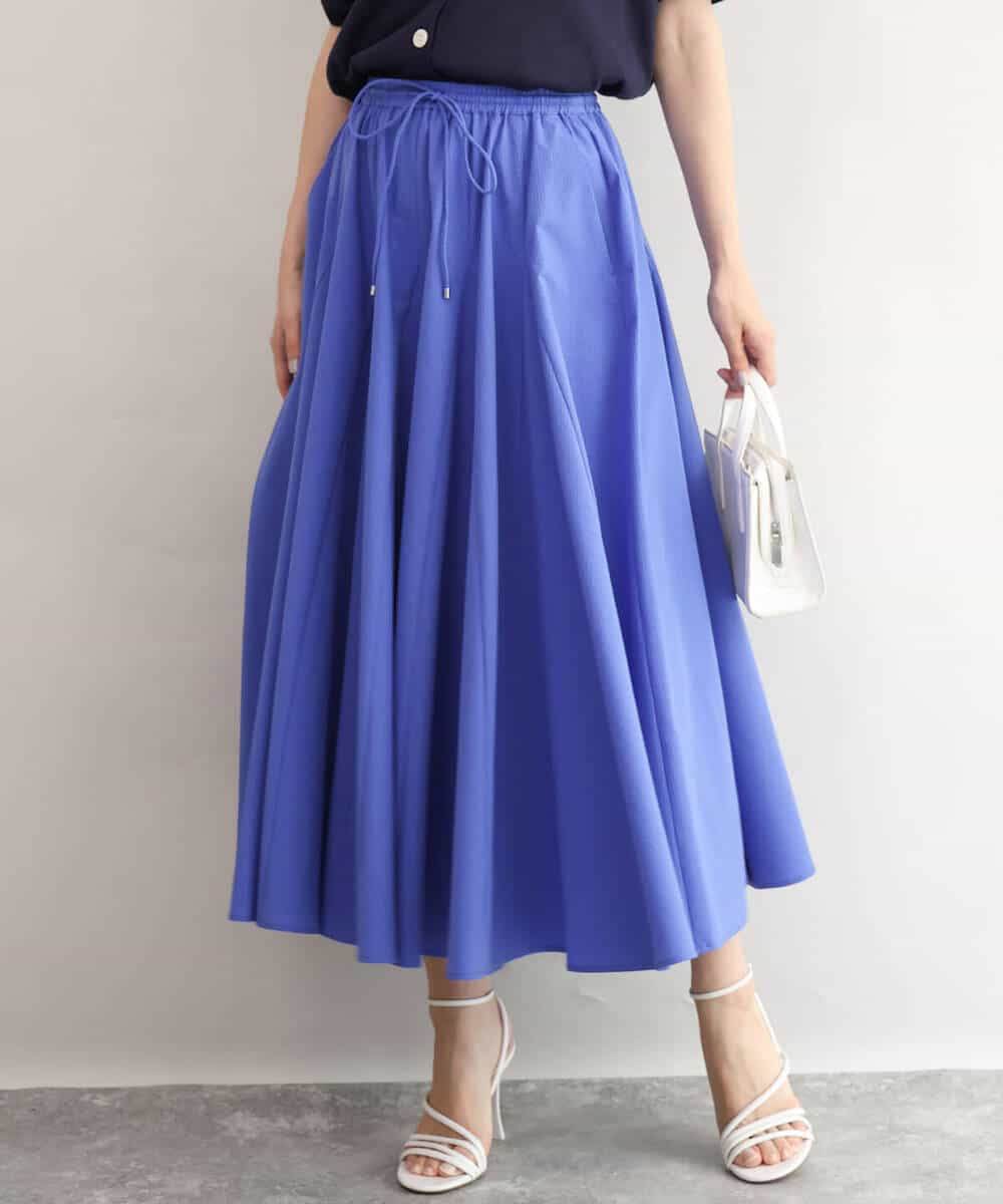 FKHHD64180 MK MICHEL KLEIN(MK ミッシェルクラン) [撥水/UVカット/洗える]ボリュームフレアスカート ネイビー