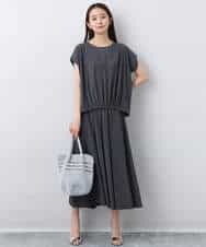FKHJA72160 MK MICHEL KLEIN(MK ミッシェルクラン) ジャージーフレアスカート/接触冷感/速乾/洗える グレージュ