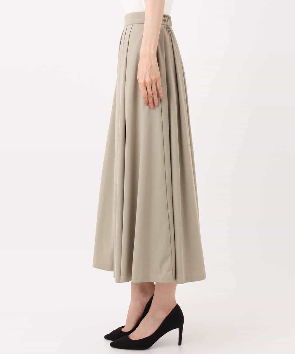 FKHJA72160 MK MICHEL KLEIN(MK ミッシェルクラン) ジャージーフレアスカート/接触冷感/速乾/洗える グレージュ