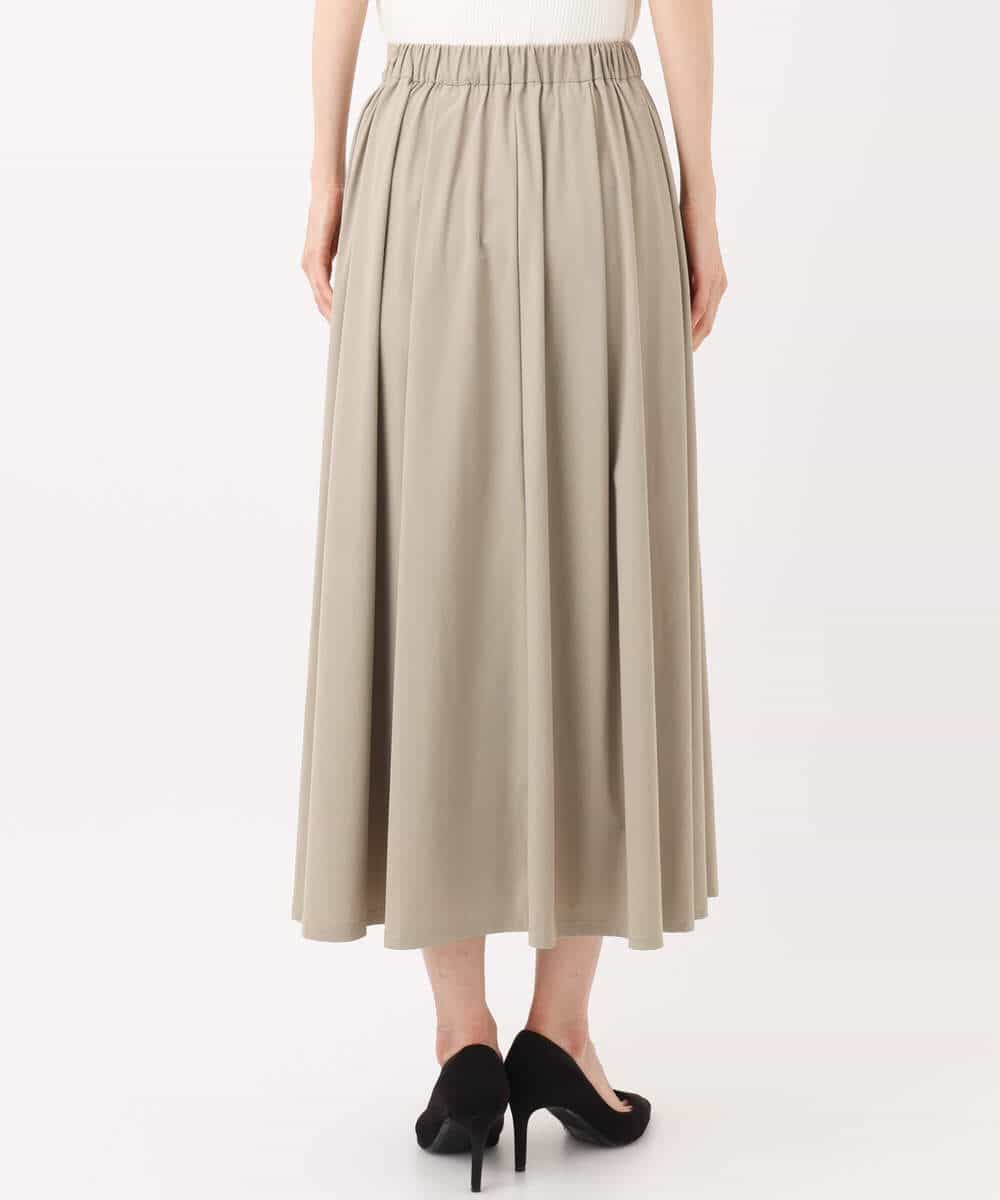 FKHJA72160 MK MICHEL KLEIN(MK ミッシェルクラン) ジャージーフレアスカート/接触冷感/速乾/洗える グレージュ